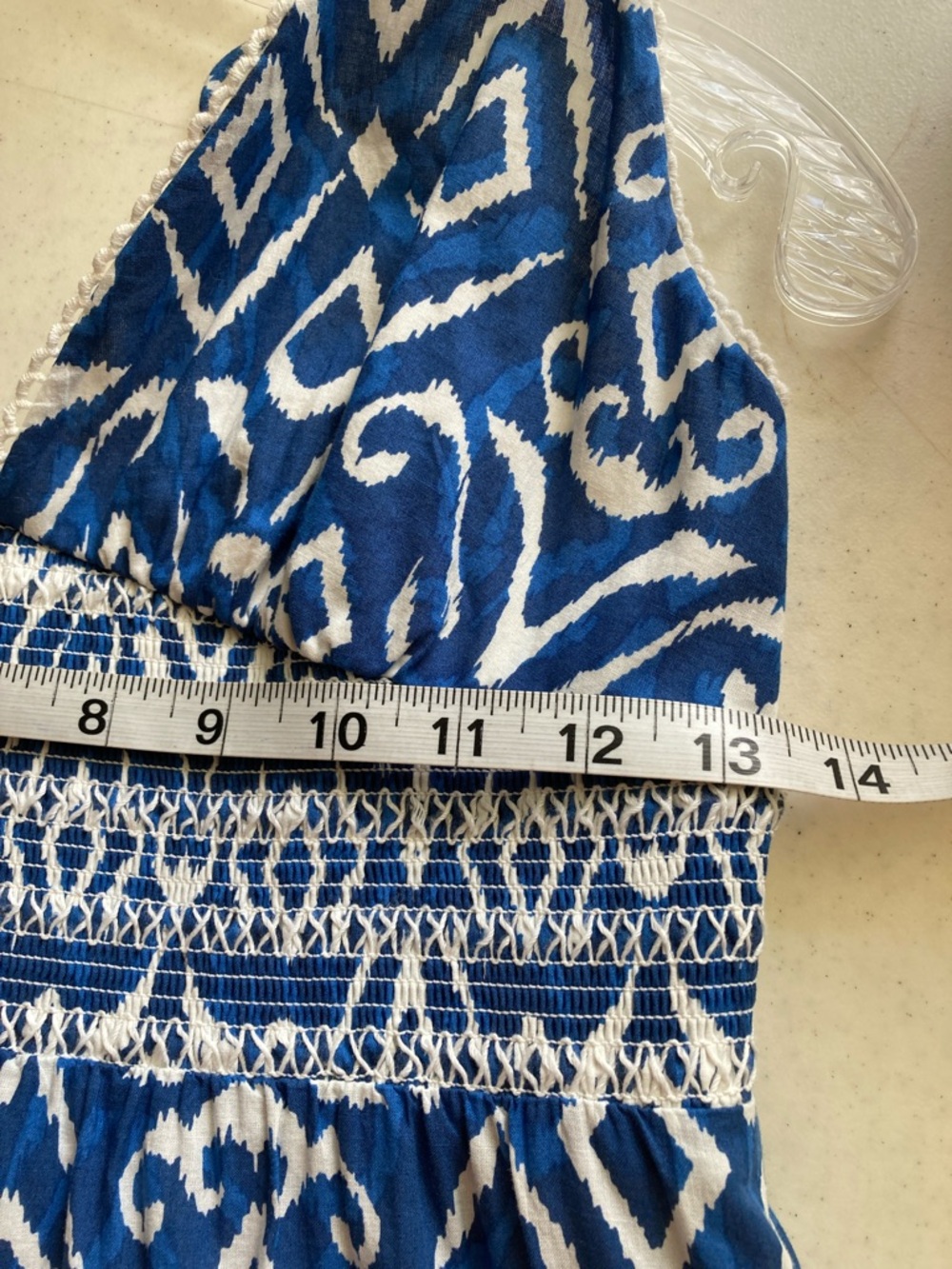 Caroline Constas Blue and White Floral Lace-Trim Dress - Picture 9 of 12